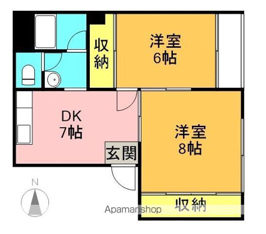 北村ビル(2DK/3階)の間取り写真