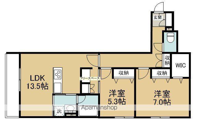 MAISON DE BONHEUR(2LDK/2階)の間取り写真