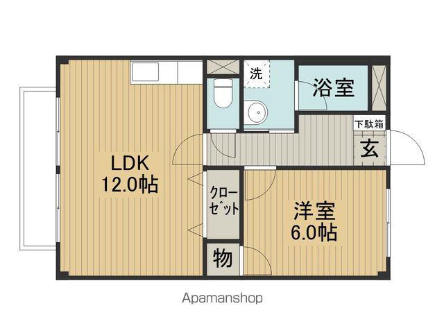 SURPLUS藤(1LDK/1階)の間取り写真