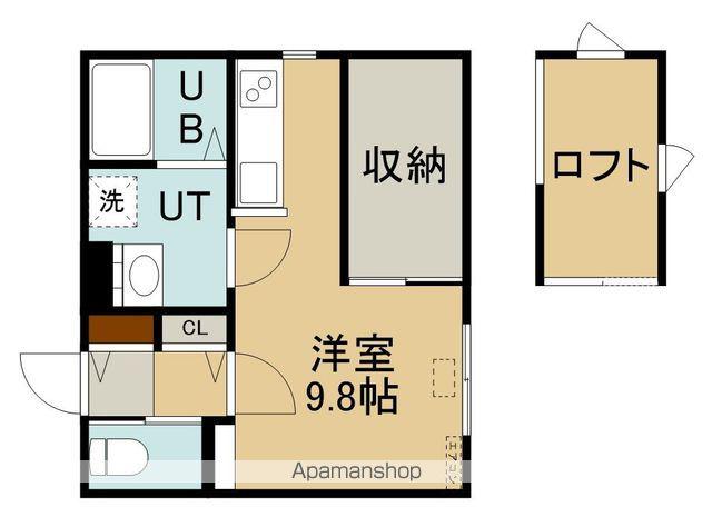 アンジェリカシード(ワンルーム/2階)の間取り写真