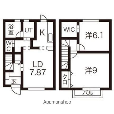 グランデセッラ(2LDK/1階)の間取り写真