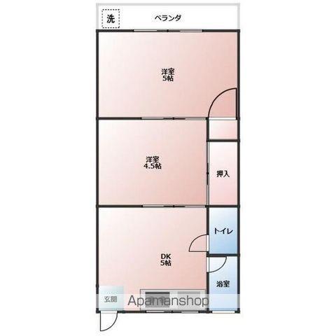 翠松園アパートメント(2K/1階)の間取り写真
