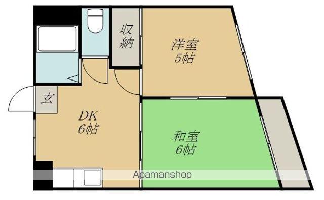 ロイヤルヒルズオガタ(2DK/4階)の間取り写真