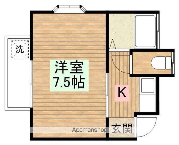 広栄パレス(1K/2階)の間取り写真