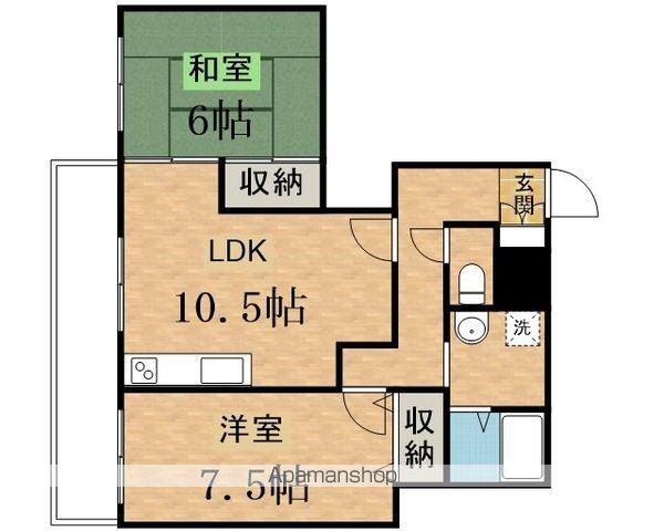 シルクトゥリーA棟(2LDK/1階)の間取り写真
