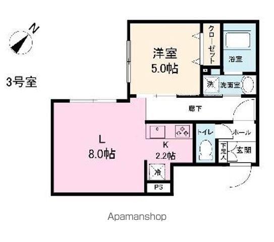 ガーデンクォーツⅡ(1LDK/2階)の間取り写真