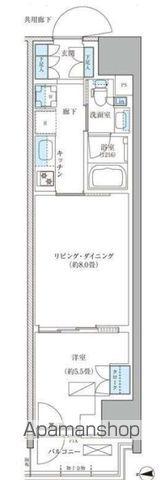 パークアクシス品川天王洲アイル(1LDK/5階)の間取り写真