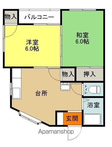 メゾン高橋(2K/2階)の間取り写真