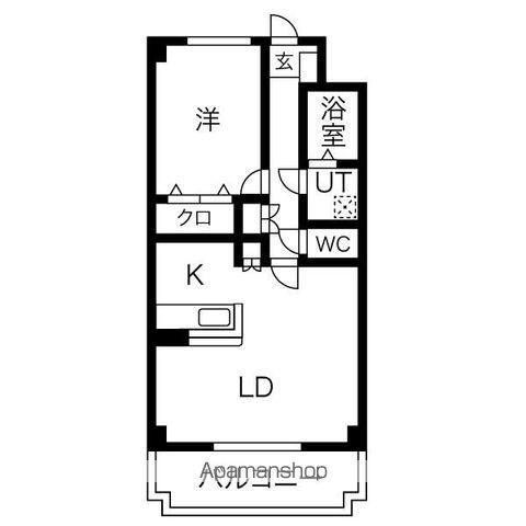 メゾン ド オーブⅡ(1LDK/1階)の間取り写真