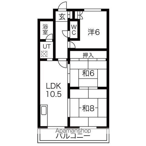 H.B NAGAKUTE(3LDK/4階)の間取り写真