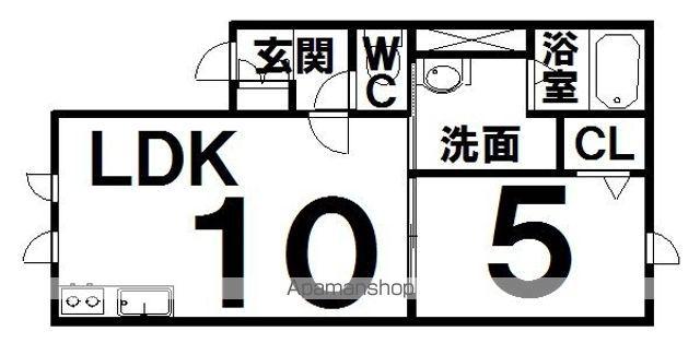 ラピスⅠ(1LDK/1階)の間取り写真