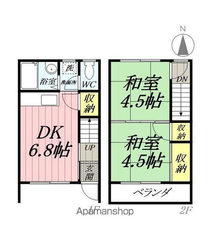 平野コーポ(2DK)の間取り写真