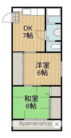 ハイネス河村(2DK/2階)の間取り写真