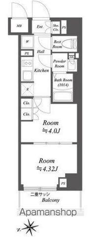 ブランシエスタ荻窪(2K/7階)の間取り写真