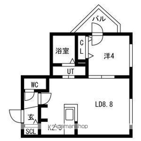 MAISON RIEL美園(1LDK/5階)の間取り写真