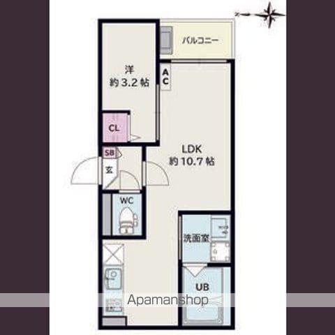 JACK KIRIHATA(1LDK/2階)の間取り写真