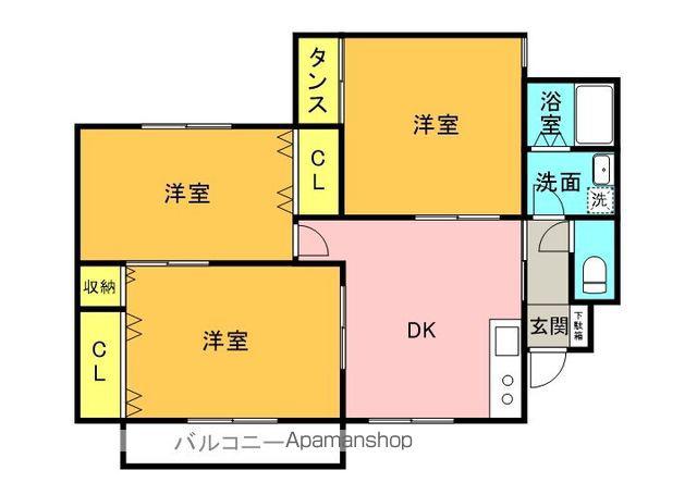 コーポ99(3DK/1階)の間取り写真