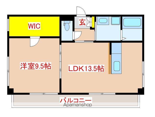 セイントプシュケタワー(1LDK/6階)の間取り写真