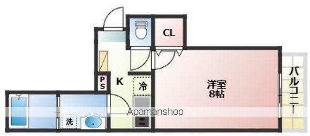 REGIA中庄(1K/1階)の間取り写真