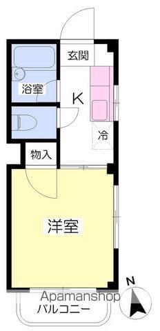 HOUSE K(1K/3階)の間取り写真