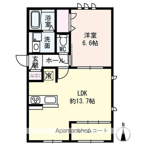 LA PRIMAVER(1LDK/2階)の間取り写真