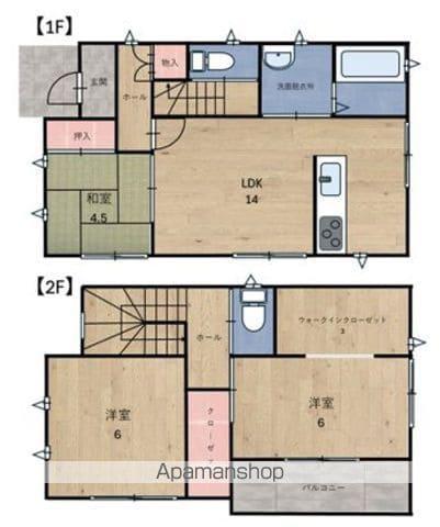 和歌山県和歌山市 2階建 築9年(3SLDK)の間取り写真
