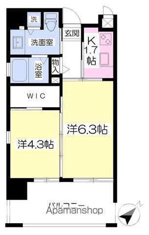 ラグーナ大濠(1LDK/4階)の間取り写真