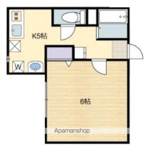 カシータ松戸(1K/2階)の間取り写真