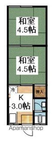 蒲原町アパート(2K/2階)の間取り写真