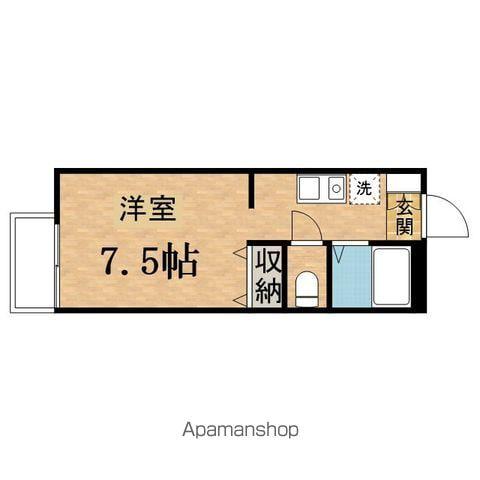ハウス豊栄(ワンルーム/2階)の間取り写真