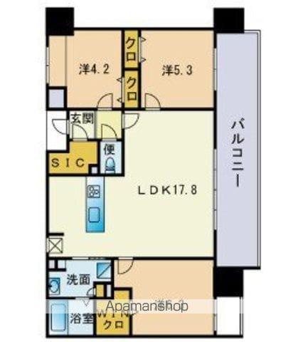 パティオスタイル照葉(3LDK/14階)の間取り写真