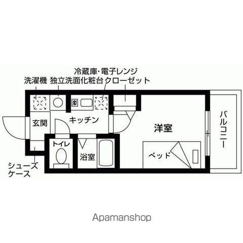 いとLABレジデンスB棟(1K/4階)の間取り写真