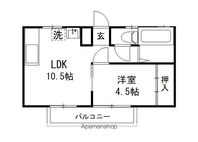 サニーヒルA(1LDK/1階)の間取り写真