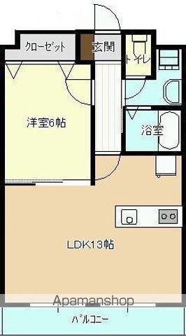 JFEELⅢ(1LDK/2階)の間取り写真
