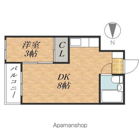第一恒陽マンション(1DK/2階)の間取り写真