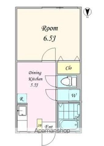 サニーハイム(2K/2階)の間取り写真