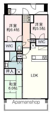 サンクレイドル竜南ウィンフォート(3LDK/2階)の間取り写真