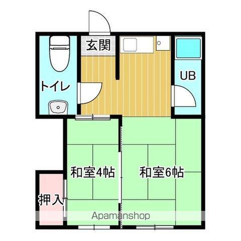メゾン西庄Ⅱ(1LDK/2階)の間取り写真