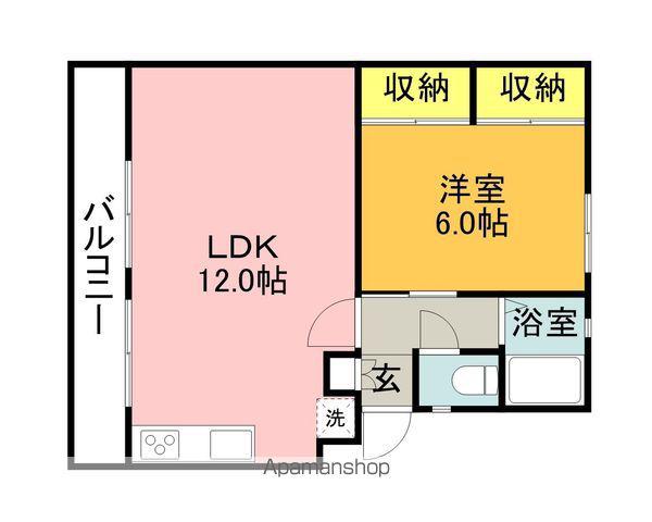 MINIERA Ⅰ(1LDK/2階)の間取り写真