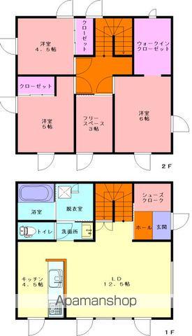岩手県一関市 2階建 築1年(3LDK)の間取り写真