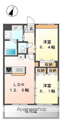 RKレジデンスⅢ(2LDK/1階)の間取り写真