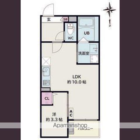 JACK KIRIHATA(1LDK/3階)の間取り写真