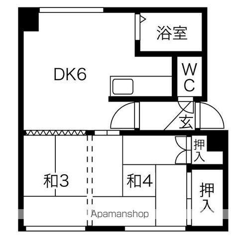 くぼたハイツ(2DK/2階)の間取り写真