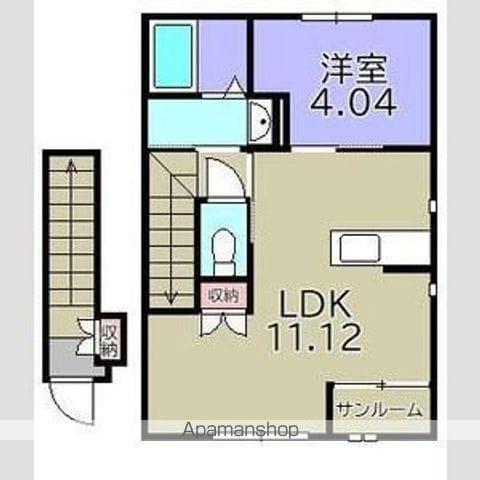射光寺アパート(1LDK/2階)の間取り写真