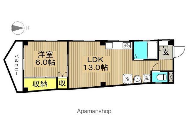 三田ビル(1LDK/3階)の間取り写真