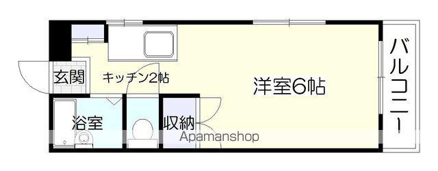 ジュエル城西(ワンルーム/1階)の間取り写真