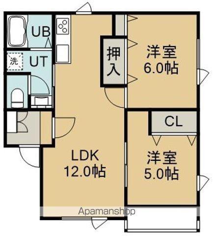 カサ・ブルーメ(2LDK/2階)の間取り写真