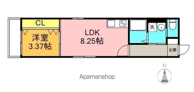 ル・メゾン美園(1LDK/2階)の間取り写真