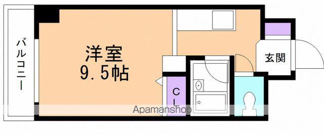 メゾンクレスト北大前2(1K/2階)の間取り写真