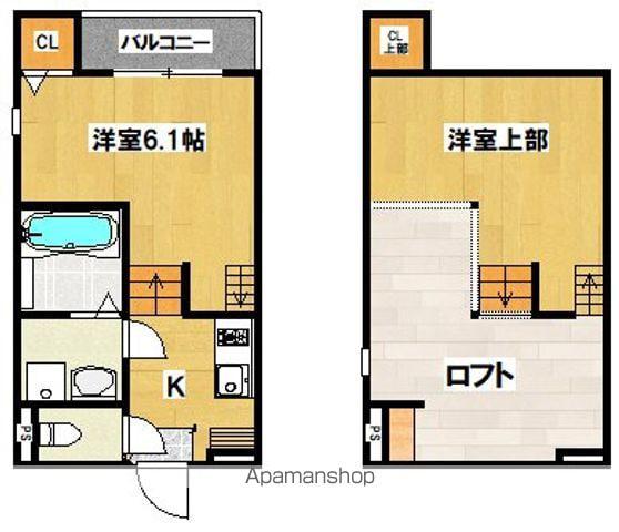 ハーモニーテラス墨江Ⅱ(1K/1階)の間取り写真